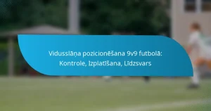 Vidusslāņa pozicionēšana 9v9 futbolā: Kontrole, Izplatīšana, Līdzsvars