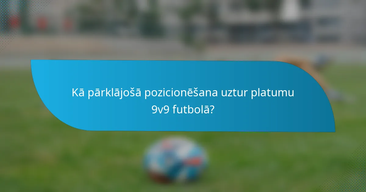 Kā pārklājošā pozicionēšana uztur platumu 9v9 futbolā?